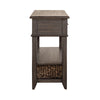 Liberty Furniture Mill Creek 2 Drawer Sofa Table in Peppercorn