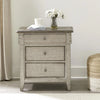 Ivy Hollow 3 Drawer Nightstand w/ Charging Station in Weathered Linen image