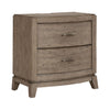 Avalon Nightstand with Charging Station in Burnished Beige