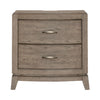 Avalon Nightstand with Charging Station in Burnished Beige