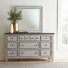 Heartland Opt Queen Panel Bed, Dresser & Mirror, Chest