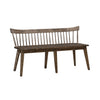Midland Falls Spindle Back Bench in Rustic Brown
