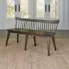 Midland Falls Spindle Back Bench in Rustic Brown image