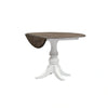 Magnolia Manor Drop Leaf Table in Antique White Base w/ Weathered Bark Tops image