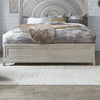Liberty Furniture Belmar Cal King Panel Bed in Washed Taupe and Silver Champagne