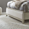 Liberty Furniture Belmar Cal King Upholstered Sleigh Bed in Washed Taupe and Silver Champagne 902-BR-KUB