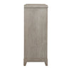 Belmar 9 Drawer Bureau Dresser in Washed Taupe and Silver Champagne