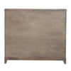Belmar 9 Drawer Bureau Dresser in Washed Taupe and Silver Champagne