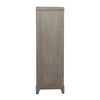 Belmar 5 Drawer Chest in Washed Taupe and Silver Champagne
