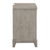 Belmar 3 Drawer Nightstand in Washed Taupe and Silver Champagne