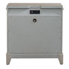 Belmar 3 Drawer Nightstand in Washed Taupe and Silver Champagne
