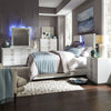 Liberty Furniture Mirage King Travertine Panel Bed in Wirebrushed White