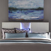 Liberty Furniture Mirage King Travertine Panel Bed in Wirebrushed White