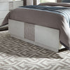 Liberty Furniture Mirage King Travertine Panel Bed in Wirebrushed White