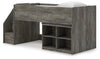 Frandern Loft Bed with Bookcase Storage