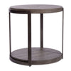 Modern View Round End Table in Gray