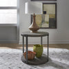 Modern View Round End Table in Gray image