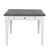 Allyson Park Rectangular Leg Table in White with Charcoal image