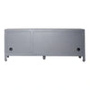 Marisol 65 Inch 3 Door Accent TV Stand in Weathered Honey and Soft Wash Gray image