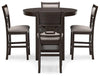 Langwest Counter Height Dining Table and 4 Barstools (Set of 5)