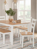 Gesthaven Dining Table with 4 Chairs and Bench (Set of 6)