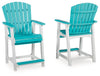 Eisely Outdoor Counter Height Bar Stool (Set of 2)