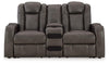 Fyne-Dyme Power Reclining Loveseat with Console