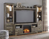 Trinell 4-Piece Entertainment Center with Electric Fireplace