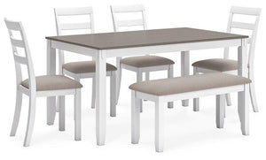 Stonehollow Dining Table and Chairs with Bench (Set of 6) image