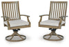 Rainier Ranch Outdoor Swivel Chair with Cushion (Set of 2)