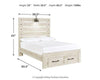 Cambeck Bed with 2 Storage Drawers