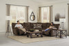Catnapper Elliott 2pc Power Lay Flat Reclining Sectional in Chocolate - Ashton Home Furniture (GA)