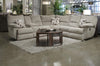 Catnapper Elliott 2pc Power Lay Flat Reclining Sectional in Pewter - Ashton Home Furniture (GA)