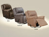 Catnapper Furniture Cole Chaise Swivel Glider Recliner in Mink - Ashton Home Furniture (GA)