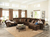 Catnapper Furniture Lay Flat Right Side Facing Recliner in Chocolate