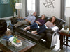 Catnapper Furniture Transformer II Ultimate Sofa with 3 Recliners and Drop Down Table in Chocolate - Ashton Home Furniture (GA)