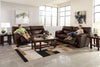 Catnapper Milan Power Lay Flat Reclining Console Loveseat in Chocolate 64349 - Ashton Home Furniture (GA)