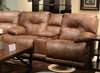 Catnapper Voyager Power Lay Flat Reclining Console Loveseat in Elk