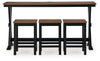 Wildenauer Counter Height Dining Table and 3 Barstools Set