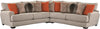 Jackson Furniture Ava 3pcs Sectional Set in Cashew image