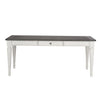 Liberty Furniture Allyson Park Rectangular Leg Table in White with Charcoal