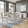 Liberty Furniture Ocean Isle Gathering Table in Antique White with Weathered Pine