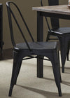 Liberty Furniture Vintage Dining Series Bow Back Dining Side Chair in Black (Set of 2)