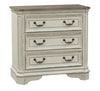 Liberty Magnolia Manor 3 Drawer Bedside Chest in Antique White SHIP TIME IS 4 WEEKS