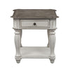Liberty Magnolia Manor End Table in Antique White