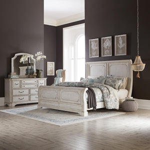 Abbey Road King Sleigh Bed, Dresser & Mirror image