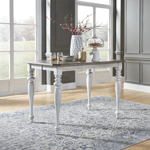 Liberty Furniture Ocean Isle Gathering Table in Antique White with Weathered Pine image