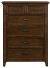 Liberty Furniture Saddlebrook 6 Drawer Chest in Tobacco Brown image