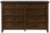 Liberty Furniture Saddlebrook 9 Drawer Dresser in Tobacco Brown image