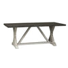 Liberty Furniture Willowrun Trestle Dining Table in Rustic White image